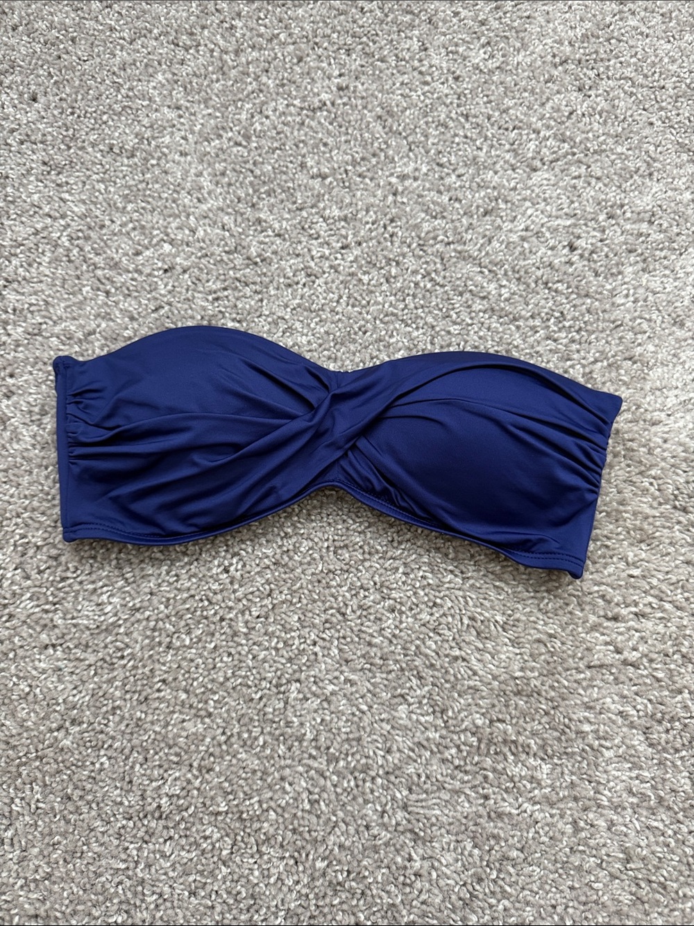 Mossimo Supply Co. Deep Blue Twist Bandeau Bikini Top